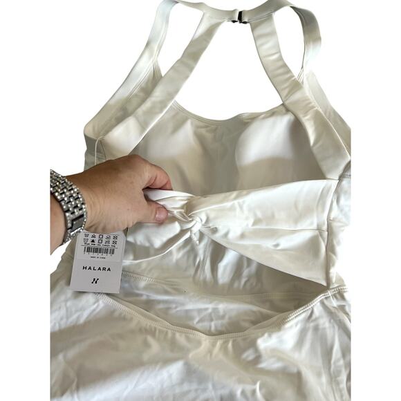 NWT Halara white athletic dress activewear tennis built in bra sz M - Picture 5 of 6